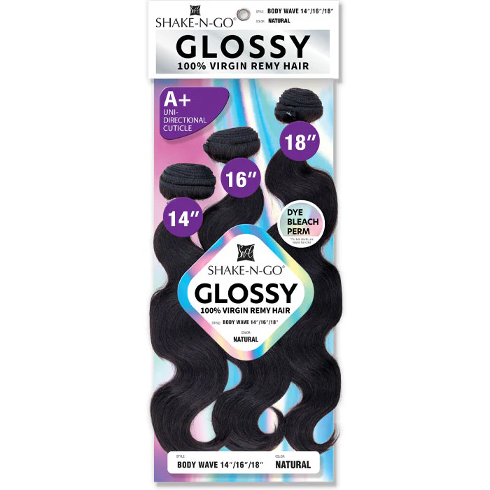 Shake N Go Glossy 100% Virgin Remy Hair Weave - BODY WAVE (Multi Length) 3 Pcs - Image 7
