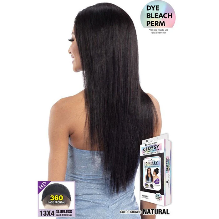 Shake N Go Glossy Glueless 360 HD 13x4 Lace Front Wig - STRAIGHT 24" - 100% Virgin Remy Hair - Image 3