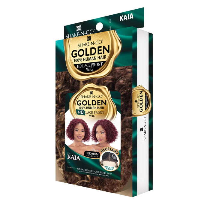 Shake N Go Golden 100% Human Hair Glueless 5" Deep HD Lace Front Wig - KAIA - Image 4