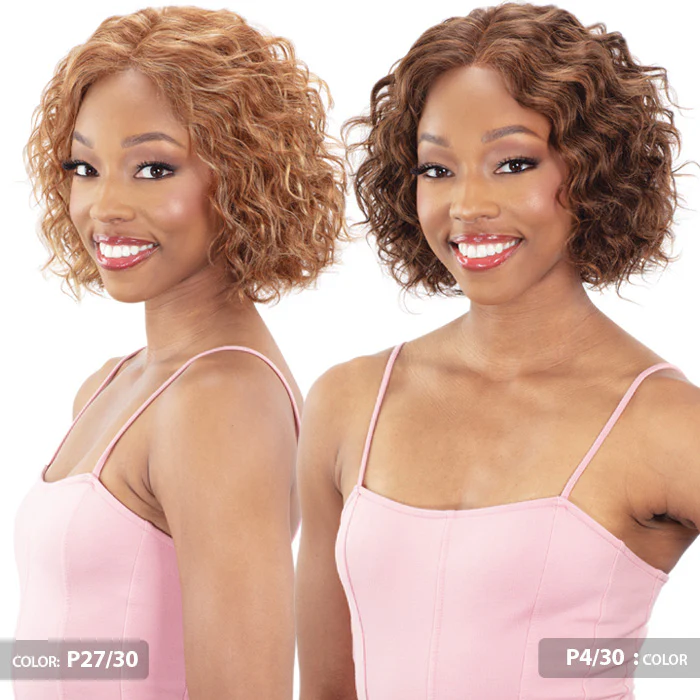 Shake N Go Golden Glueless 100% Human Hair 5" Center Part HD Lace Front Wig - NYX - Image 3