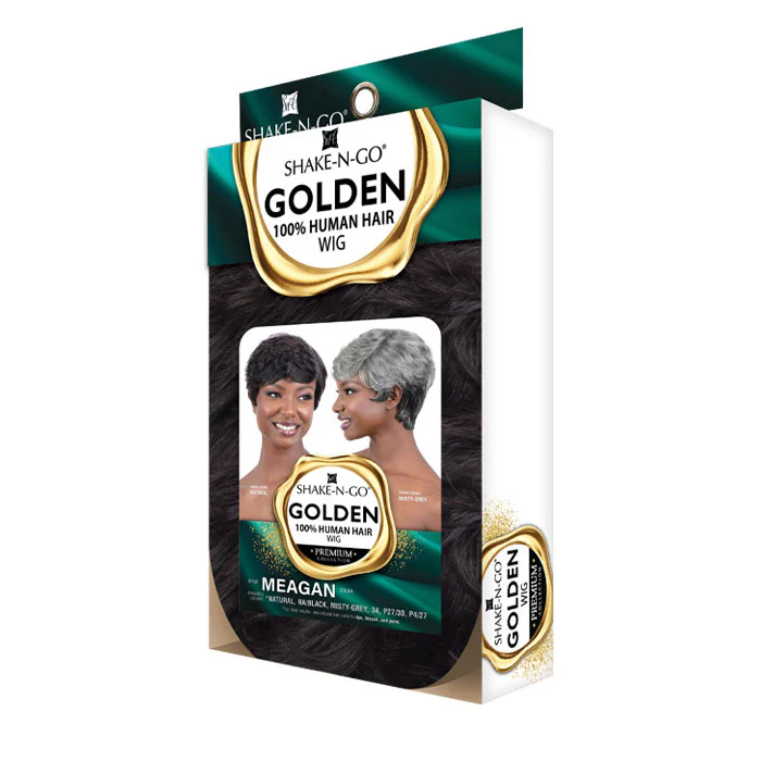 Shake N Go Golden Premium Full Wig MEAGAN - 100% HUMAN HAIR WIG - Image 7