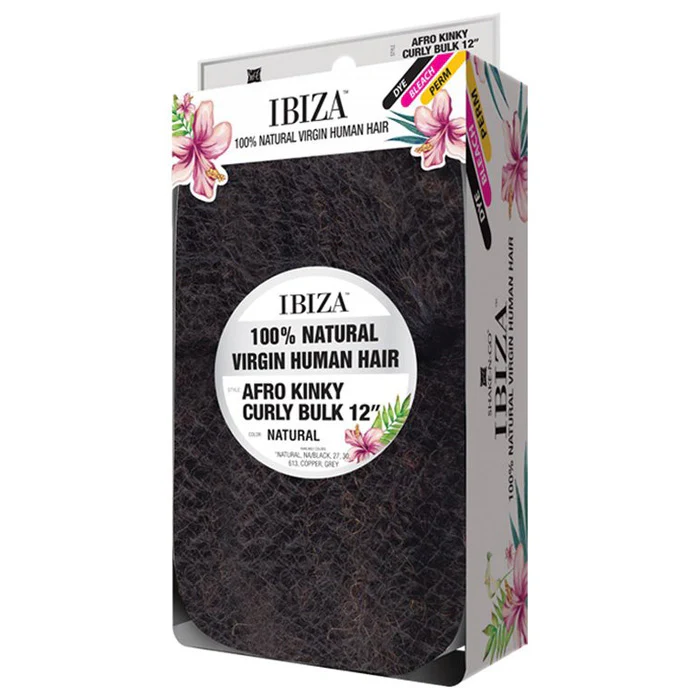 Shake N Go Ibiza 100% Natural Virgin Human Hair Crochet Braid - AFRO KINKY CURLY BULK 12"