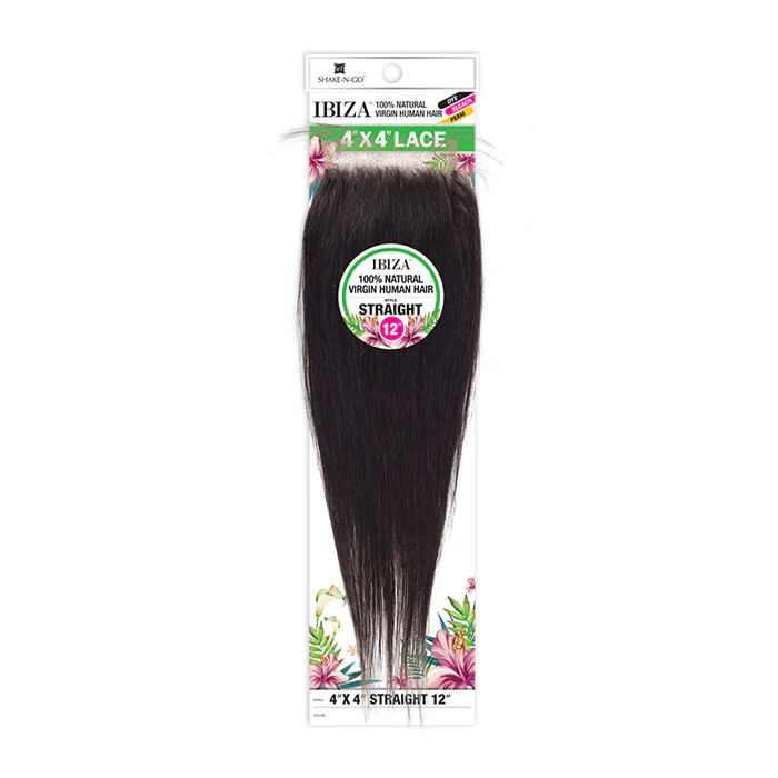 Shake N Go Ibiza 100% Natural Virgin Human Hair Lace Closure - 4X4 STRAIGHT 10"-12" - Image 3