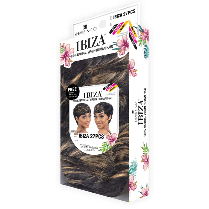 Shake N Go Ibiza 100% Natural Virgin Human Hair Pieces Weave + 5" Circle Closure - IBIZA 27 PCS - Image 3