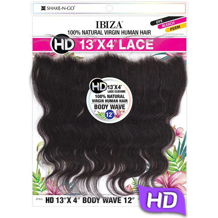 Shake-N-Go Ibiza 100% Virgin Human Hair 13X4 HD Lace Closure - BODY WAVE 12