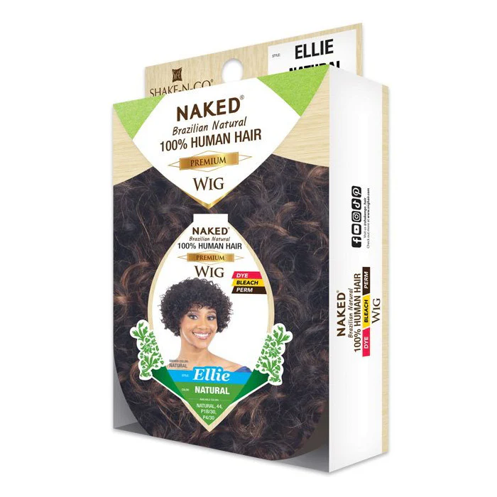 Shake N Go Naked Brazilian Natural 100% Human Hair Full Wig - ELLIE - Image 4