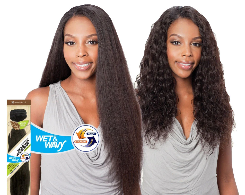 Shake-N-Go Naked Weave 100% HH BRAZILIAN LOOSE DEEP WAVE 12/14/16/18 Inch (Wet & Wavy)