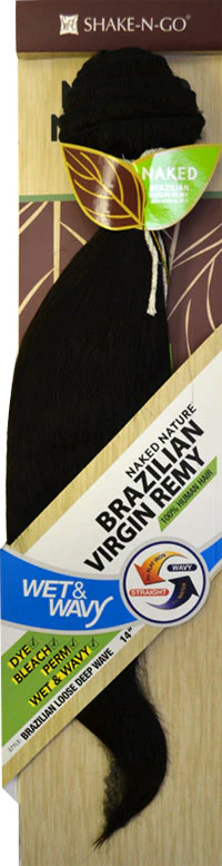 Shake-N-Go Naked Weave 100% HH BRAZILIAN LOOSE DEEP WAVE 12/14/16/18 Inch (Wet & Wavy) - Image 2
