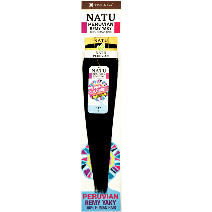 Shake-N-Go Natu Peruvian Remy 100% Human Hair Weave - YAKY  10-16" - Image 2