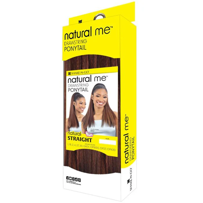 Shake N Go Natural Me Drawstring Ponytail - NATURAL STRAIGHT - Image 4