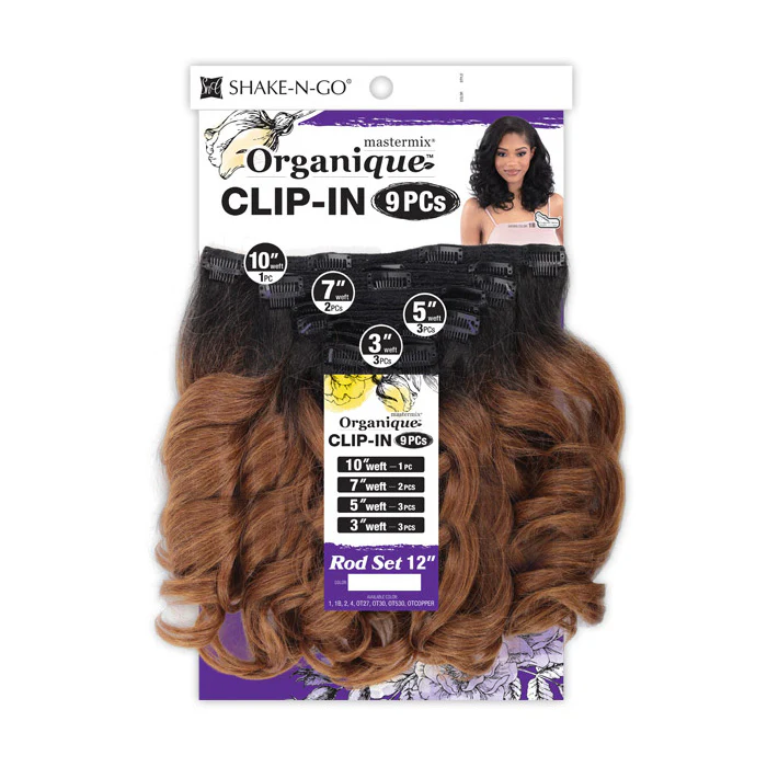 Shake N Go Organique Clip-In Weave 9 PCS - ROD SET 12" - Image 3