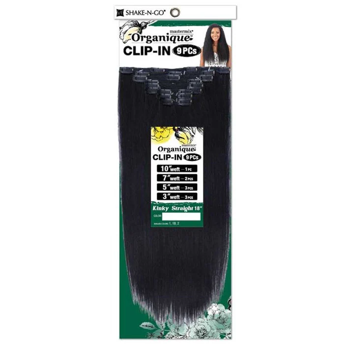 Shake N Go Organique Clip-In Weaves - KINKY STRAIGHT 18" 9 PCS - Image 2