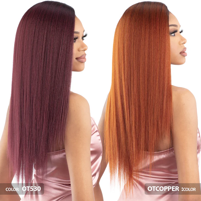 Shake N Go Organique Human Hair Blend Clip-In Weave 9 PCS - YAKI STRAIGHT 18" - Image 3