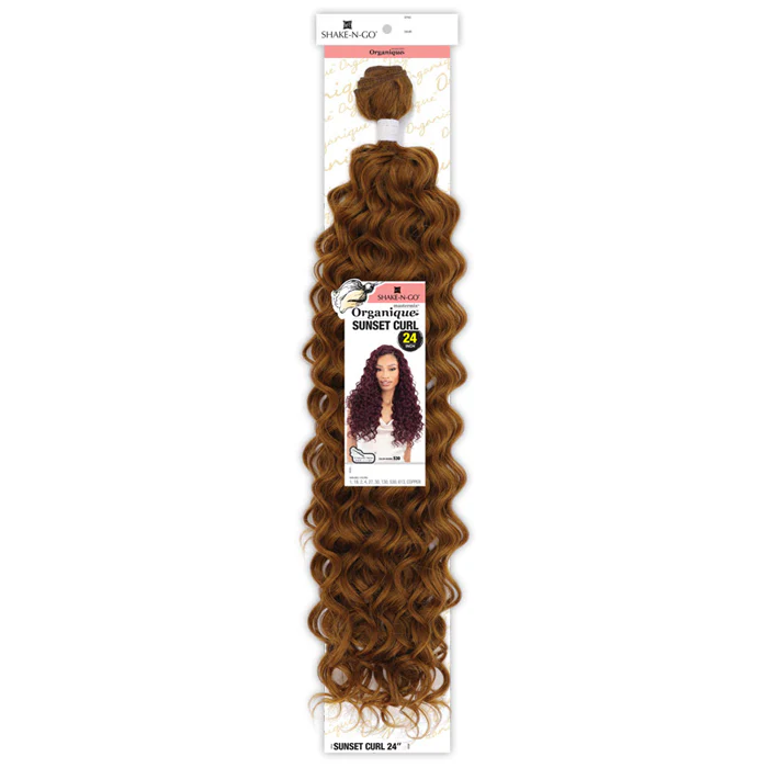 Shake N Go Organique Human Hair Blend Weave - SUNSET CURL 24" - Image 3