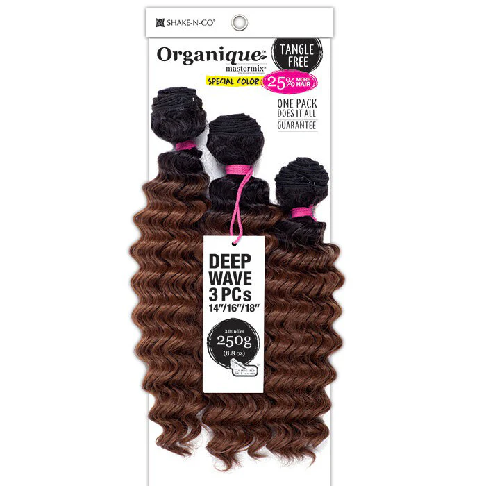 Shake-N-Go Organique Mastermix Weave - DEEP WAVE 3PCS (14/16/18 Inch) - Image 3