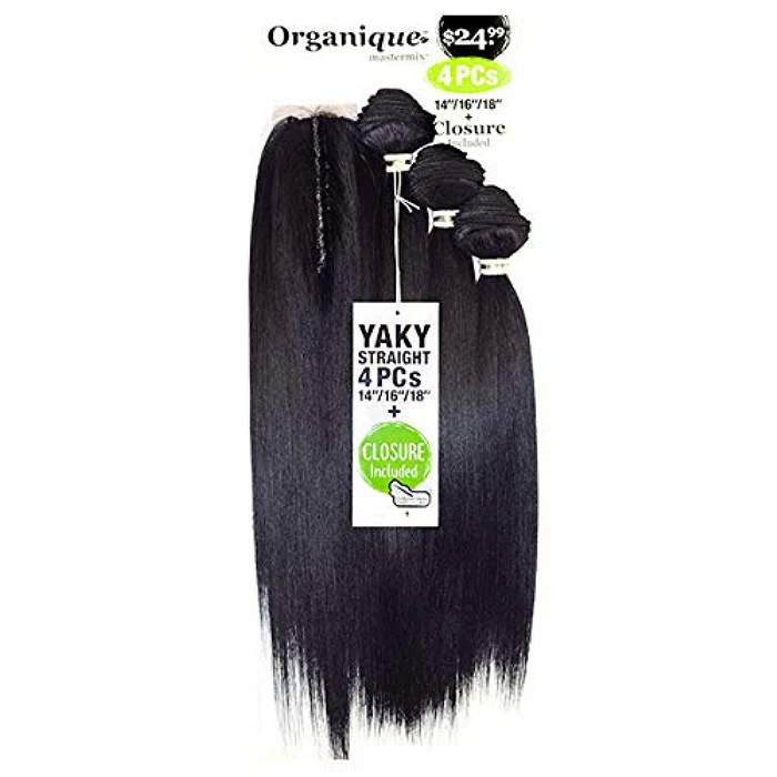 Shake-N-Go Organique Mastermix Weave - YAKY STRAIGHT 4 PCS 14/16/18"+ 5" CLOSURE - Image 4
