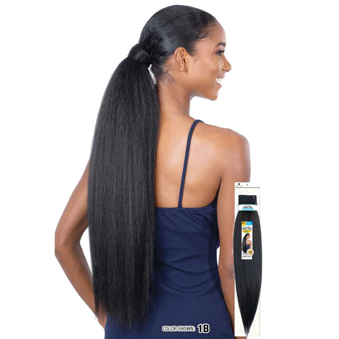 Shake N Go Organique Pony Pro Ponytail - NATURAL YAKY 24"-32" - Image 4