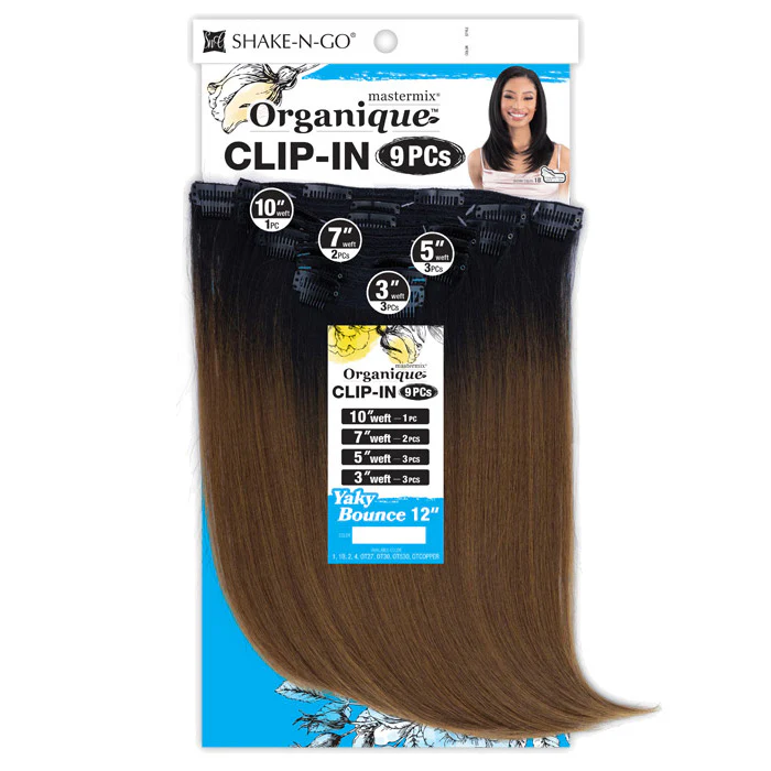 Shake N Go Organique Weave Clip-In 9 Pcs - YAKY BOUNCE 12" - Image 3