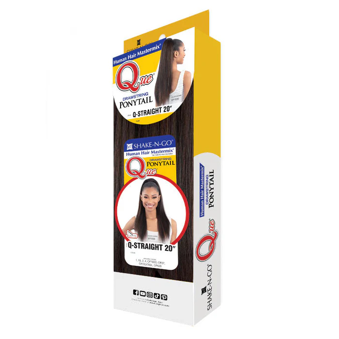 Shake N Go Que Drawstring Ponytail - Q-STRAIGHT 20" - Image 4