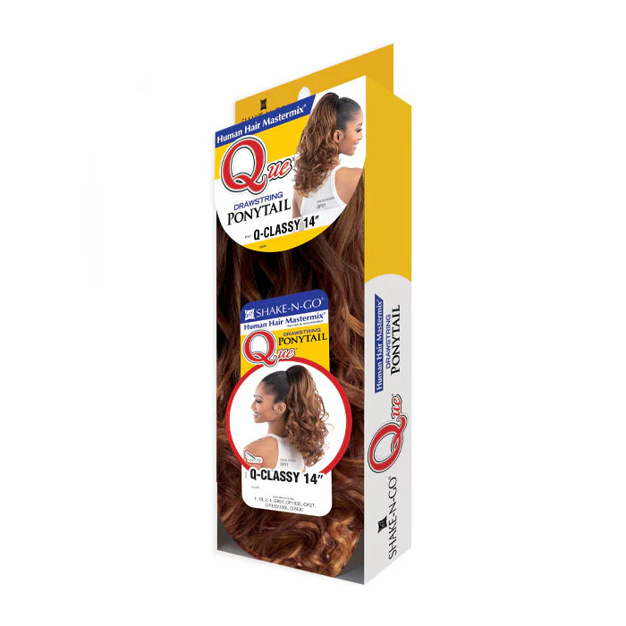 Shake N Go Que Human Hair Blend Drawstring Ponytail - Q-CLASSY 14" - Image 4