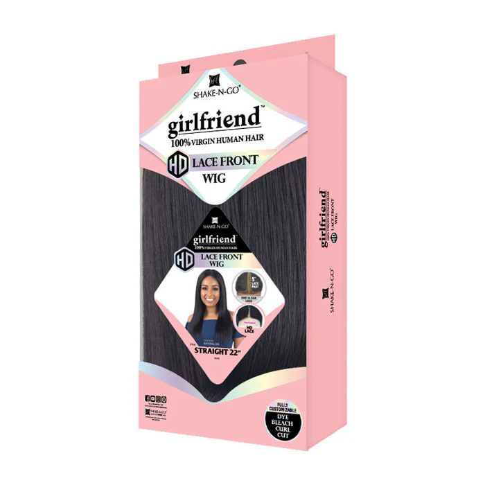 Shake N Go Girlfriend 100% Virgin Human Hair HD Lace Front Wig - STRAIGHT 22 - Image 3