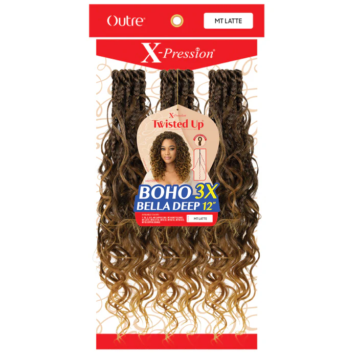 Twisted Up X-Pression By Outre Loop Crochet Braids - BOHO BELLA DEEP 12" 3X - Image 2