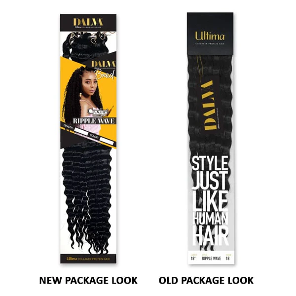 Ultima Dalva Collagen Protein Hair Crochet Braid - RIPPLE WAVE BULK BRAID 18" - Image 5