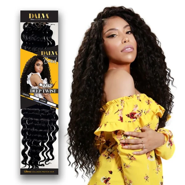Ultima Dalva Collagen Protein Hair Crochet Braids - DEEP TWIST BULK BRAID 18" - Image 5