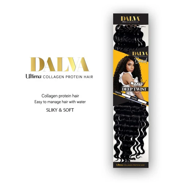 Ultima Dalva Collagen Protein Hair Crochet Braids - DEEP TWIST BULK BRAID 18" - Image 6
