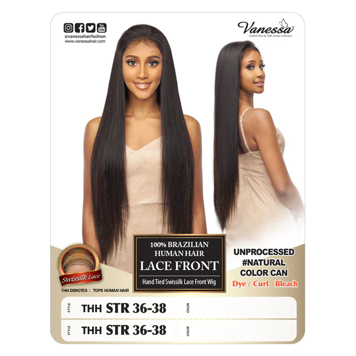 Vanessa 100% Brazilian Human Hair Lace Front Wig - THH STR 36-38 - Image 3
