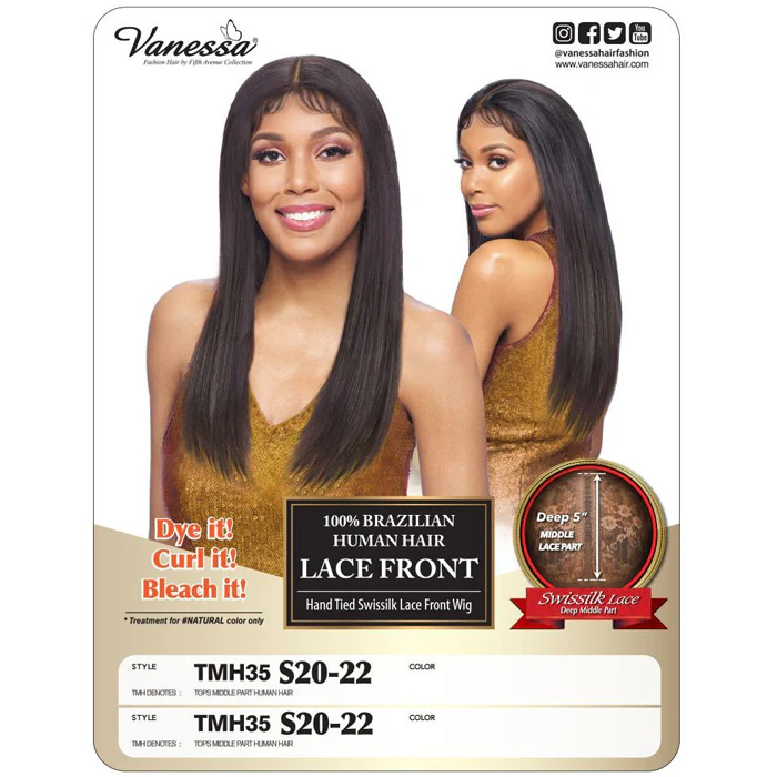 Vanessa 100% Brazilian Human Hair Lace Front Wig - TMH35 S20-22 - Image 3