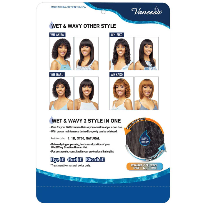 Vanessa 100% Human Hair Wet & Wavy Wig - KAKO - Image 4