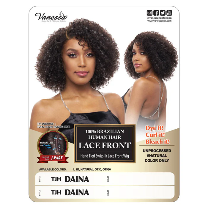 Vanessa 100% Unprocessed Human Hair Swissilk Lace Front Wig - TJH DAINA - Image 5