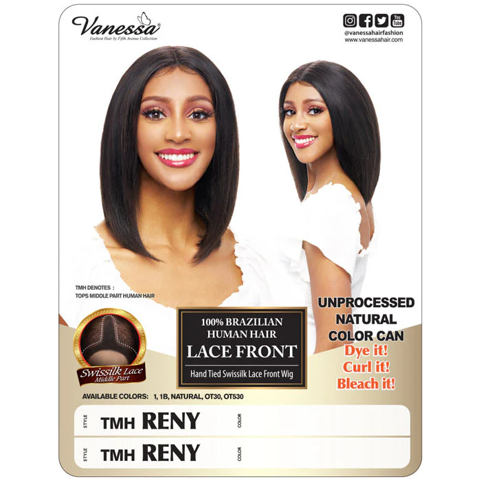 Vanessa 100% Unprocessed Human Hair Swissilk Lace Front Wig - TMH RENY - Image 4