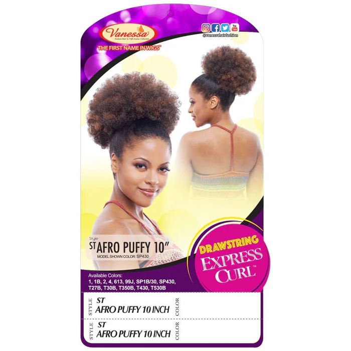 Vanessa Drawstring Express Curl Ponytail - ST AFRO PUFFY - Image 3