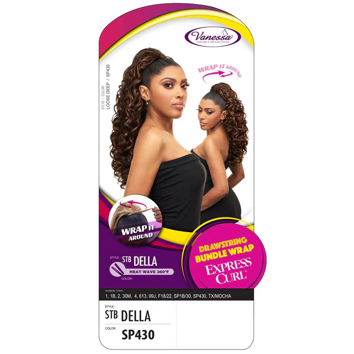 Vanessa Express Curl Drawstring Bundle Wrap Ponytail - STB DELLA - Image 3