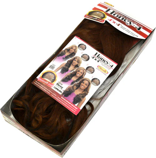 Vanessa Honey-4 Brazilian Human Hair Blend 4x4 Swissilk Lace Front Wig - T4HB BEXY - Image 6