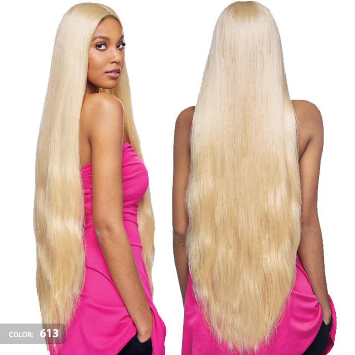 Vanessa Honey Brazilian Human Hair Blend Tops 6" Deep Part Lace Front Wig - THB MINAJY 45" - Image 2