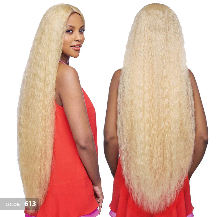 Vanessa Honey Brazilian Human Hair Blend Tops Deep Part Lace Front Wig - TDHB NIKOLA 45 - Image 2