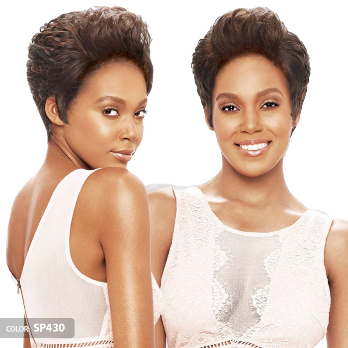Vanessa Honey-C Brazilian Human Hair Blend Swissilk Lace Front Reverse C-Side Part Wig - TRCHB UNA - Image 3