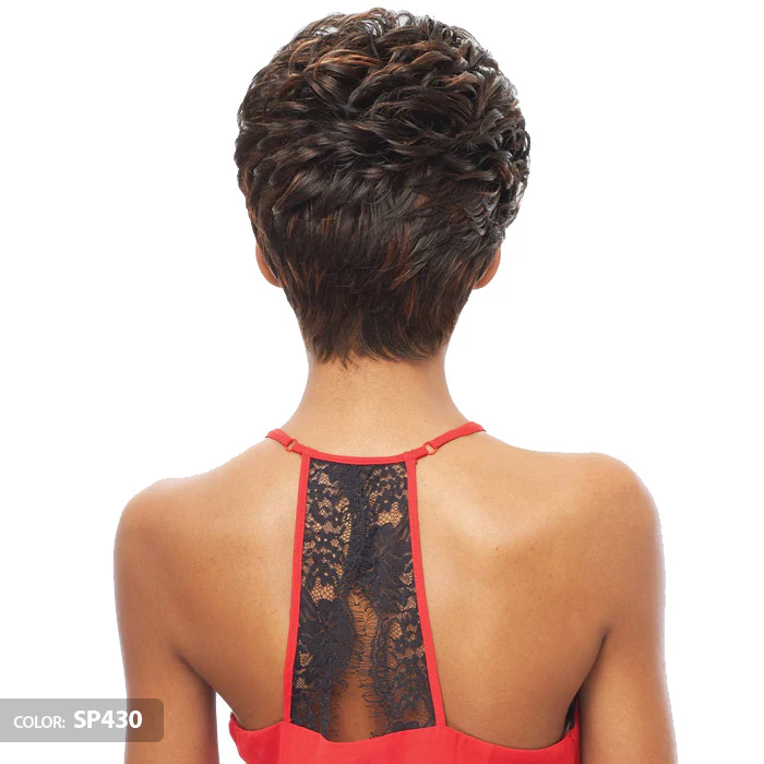 Vanessa Honey-C Brazilian Human Hair Blend Swissilk Lace Front Reverse C-Side Part Wig - TRCHB UNA - Image 4