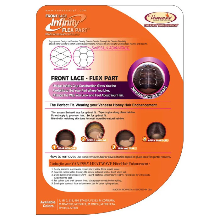 Vanessa Infinity Lace Front Flex Part Brazilian Human Hair Blend Wig - FIN HB ETHIO - Image 5