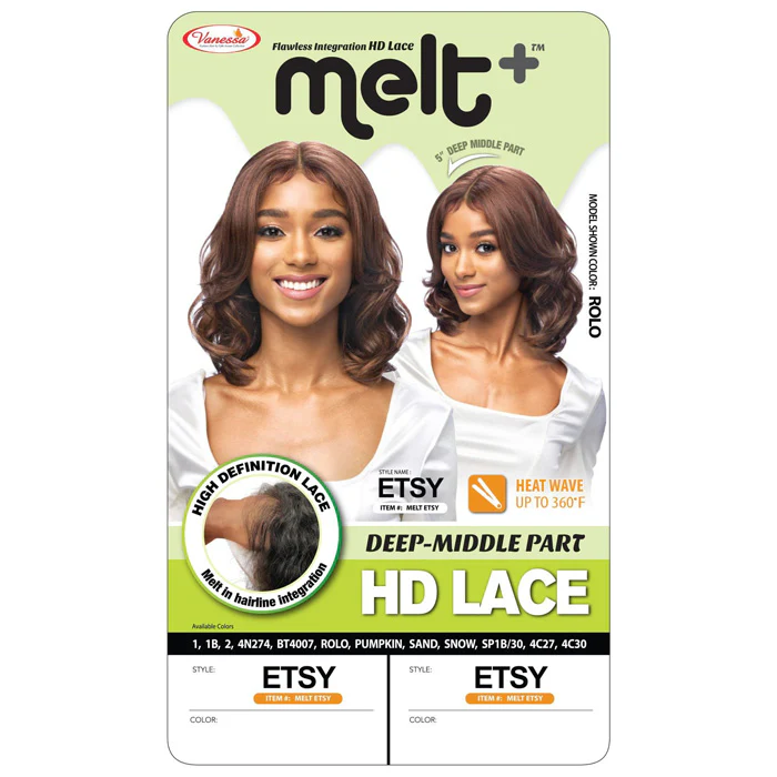 Vanessa Melt 5" Deep Middle Part HD Lace Front Wig - ETSY - Image 4