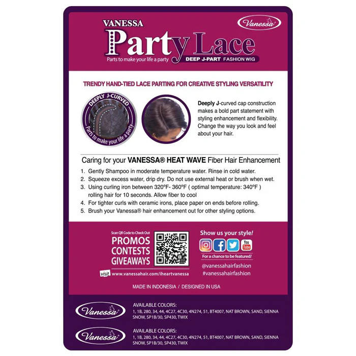 Vanessa Party Lace Deep J-Part Lace Wig - CETTY - Image 5