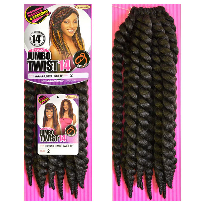 Vanessa Pre-Looped Crochet Braids - HAVANA JUMBO TWIST 14" - Image 2