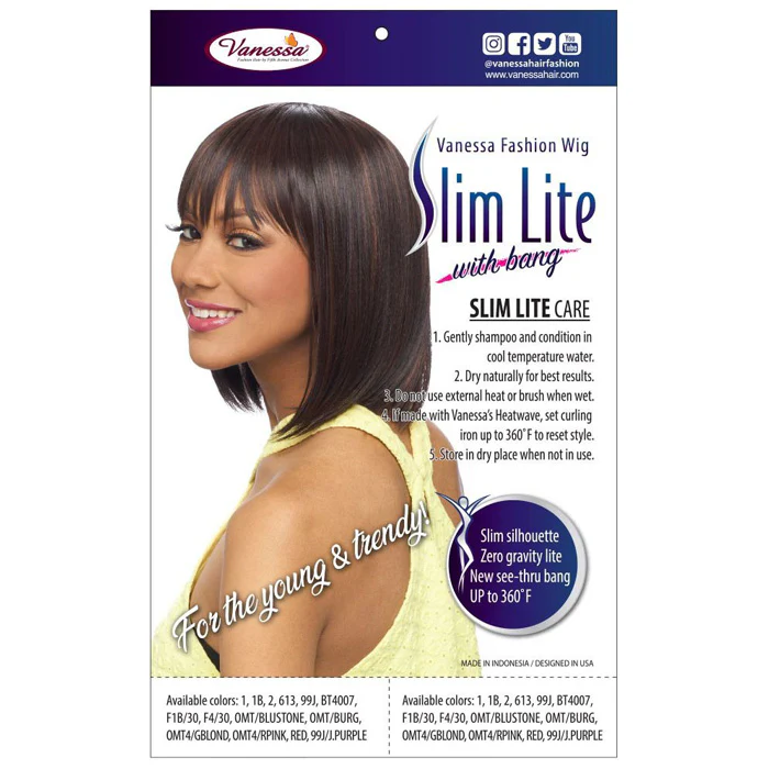 Vanessa Slim Lite with Bang Fashion Full Wig - SLB TWO - Image 6