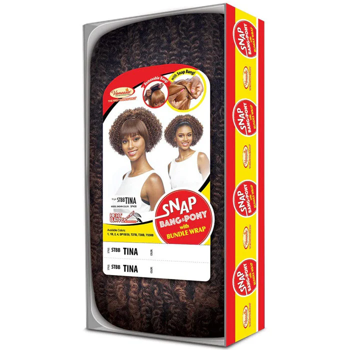 Vanessa Snap Bang & Pony Bundle Removable Bang Wrap Ponytail - STBB TINA - Image 4