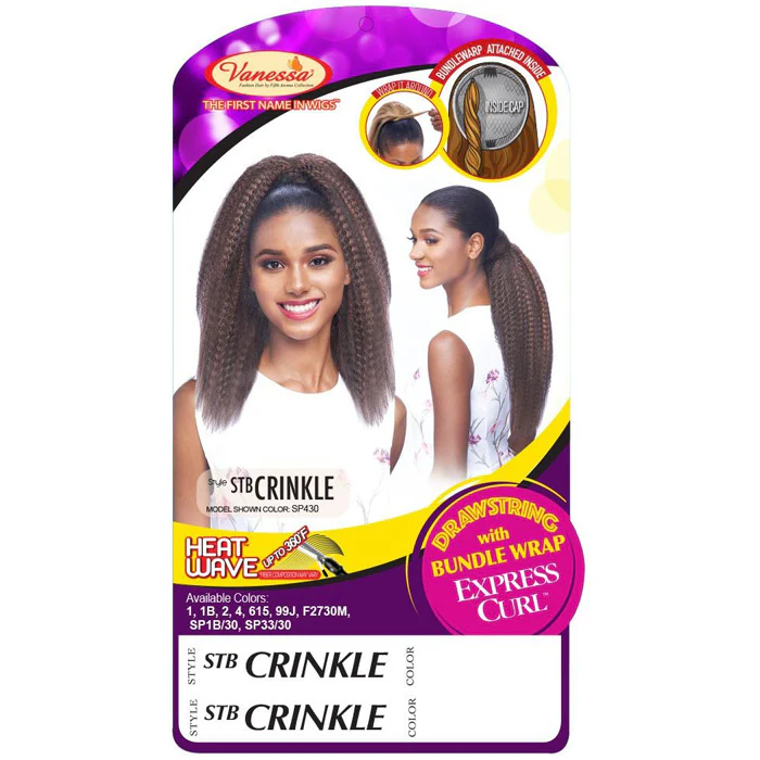 Vanessa Drawstring With Bundle Wrap Express Curl Ponytail - STB CRINKLE - Image 3