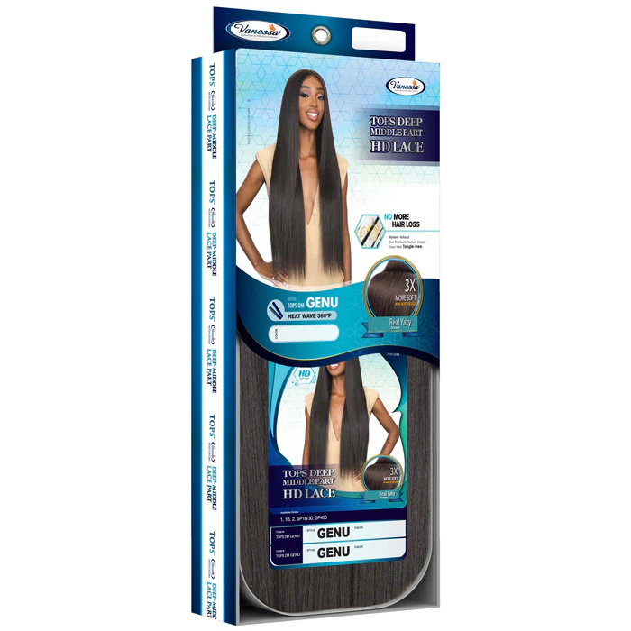 Vanessa Top Deep Middle Part HD Lace Front Wig - GENU - Image 5