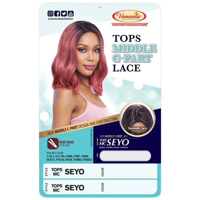 Vanessa Top Middle C-Side Swissilk Lace Front Wig - TOPS MC SEYO - Image 4